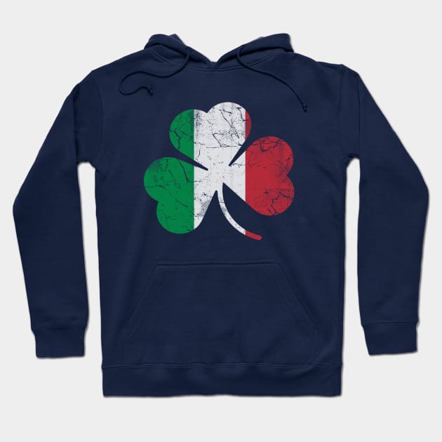 Italian Italia Shamrock Flag St Patricks Day Hoodie by E